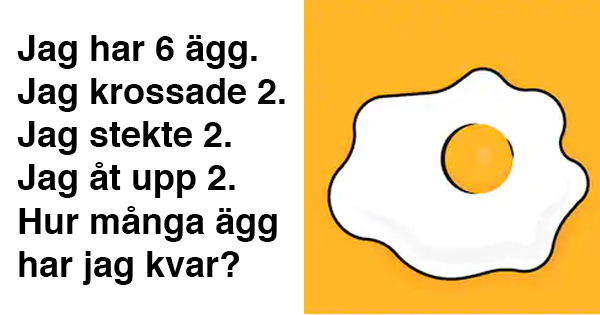 Kluring: Hur många ägg finns kvar?