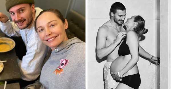 Höggravida Carina Berg och Erik avslöjar könet på bebisen