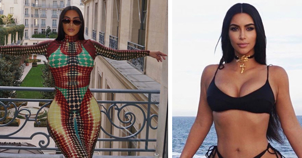 Kim Kardashian chockar fansen med  bikinibilden- under semestern med Kanye West