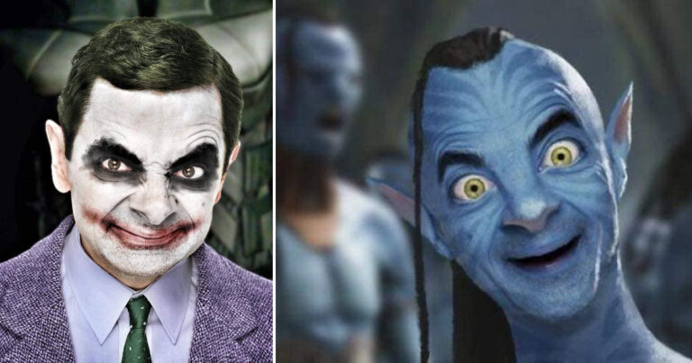 Folk Photoshopar in Mr. Bean i olika filmer – och jag viker mig av skratt