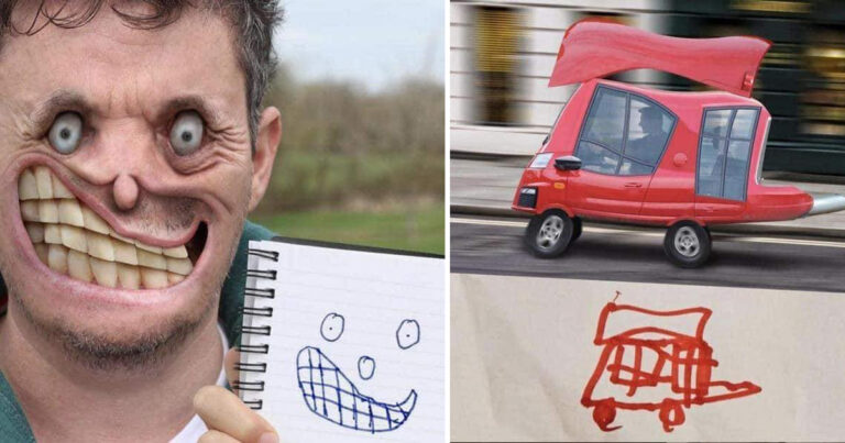 11 hysteriskt roliga bilder som visar hur världen hade sett ut om barns teckningar fick bestämma
