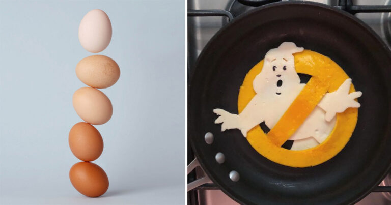 Han skapar konst av sina frukostägg – har tagit hela internet med storm!