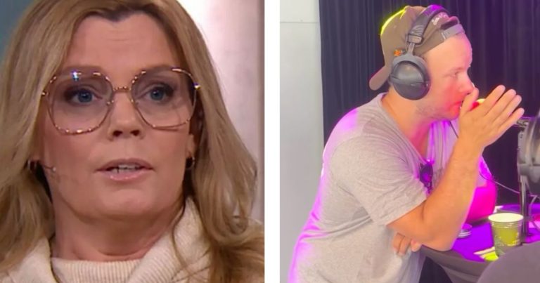 Radioprofilen Erik Myrlund väntar barn med kollegan